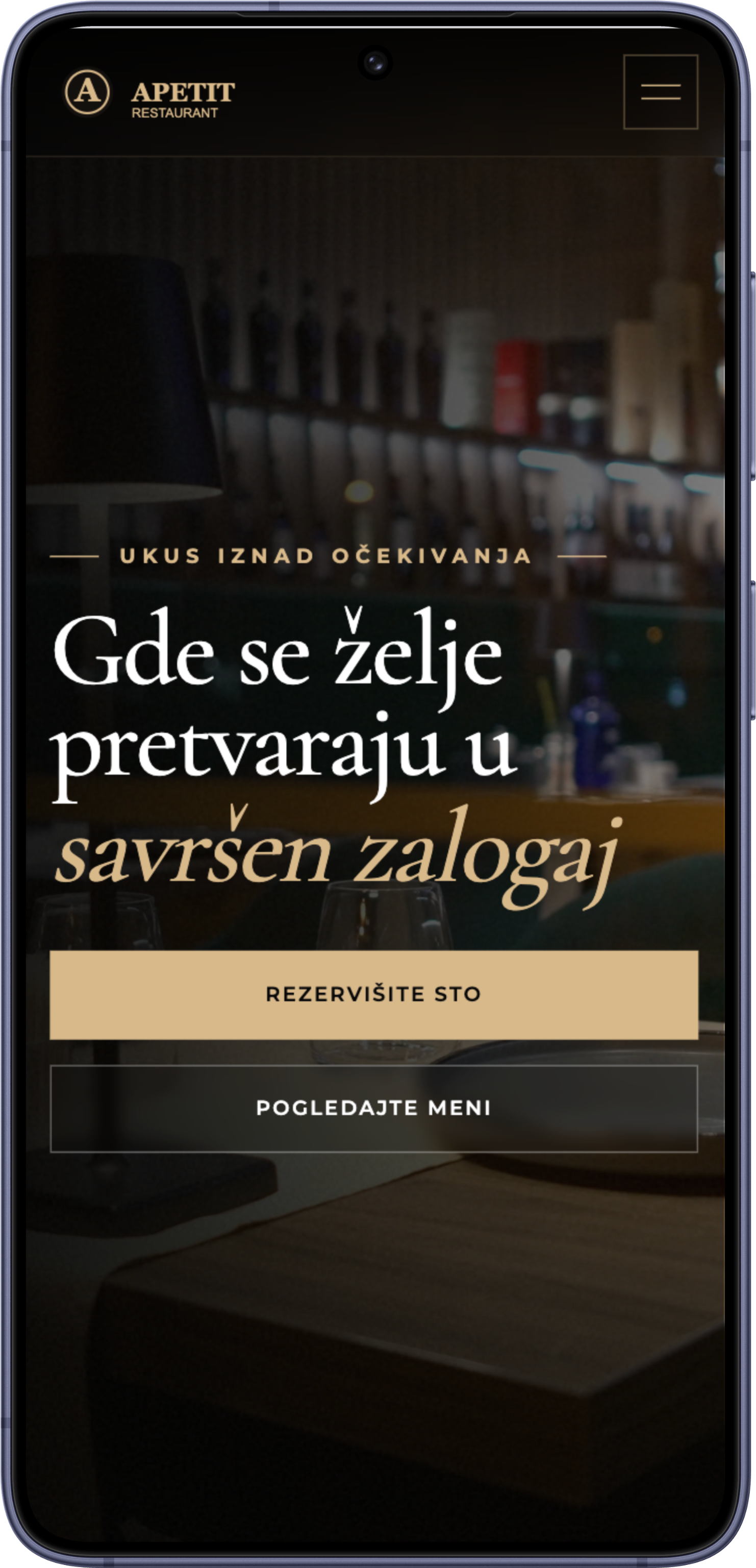 Showcase projekat restoranskog sajta sa menijem i rezervacijama